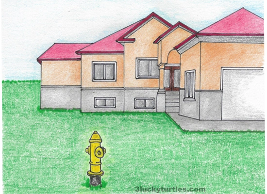 Image for post Illustration of a fire hydrant in front of a house.