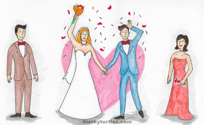 Image for post Illustration of a wedding party.