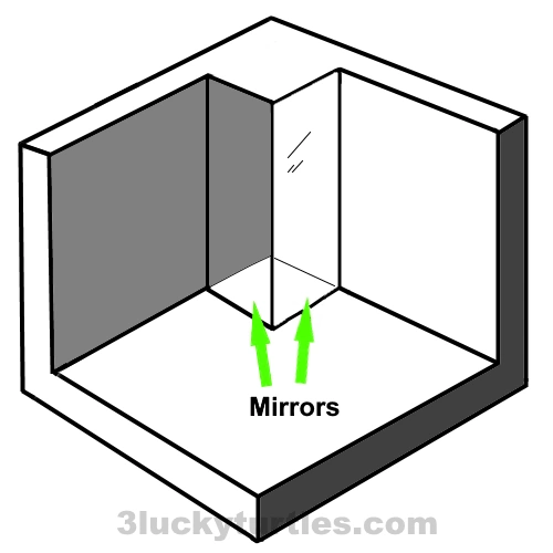 Image for post Mirrors on the sharp corner of the house.